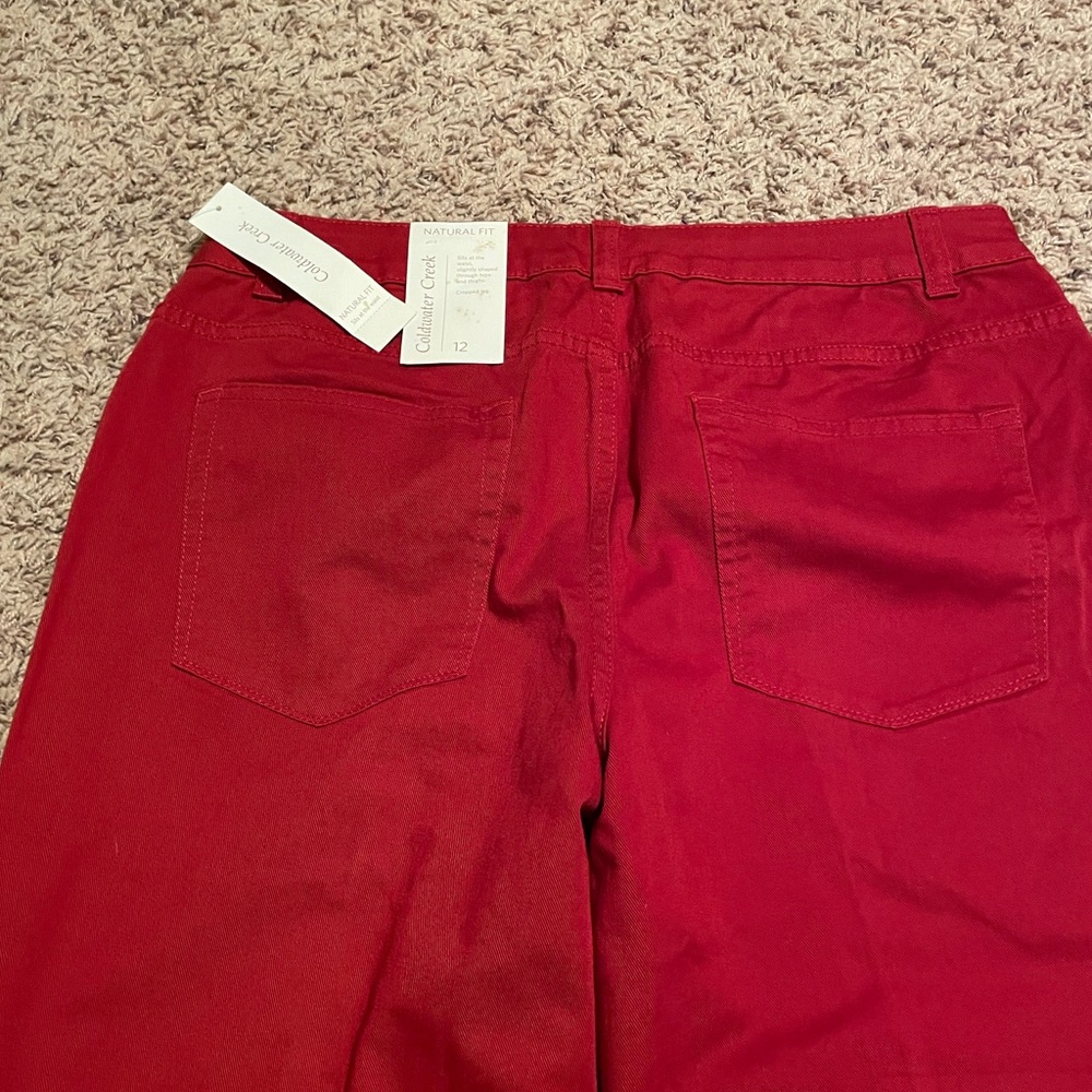 ♥️ NWT~COLDWATER CREEK ♥️Natural Fit Capris Copper/Rust color in SZ:12 Brand New - Picture 11 of 13